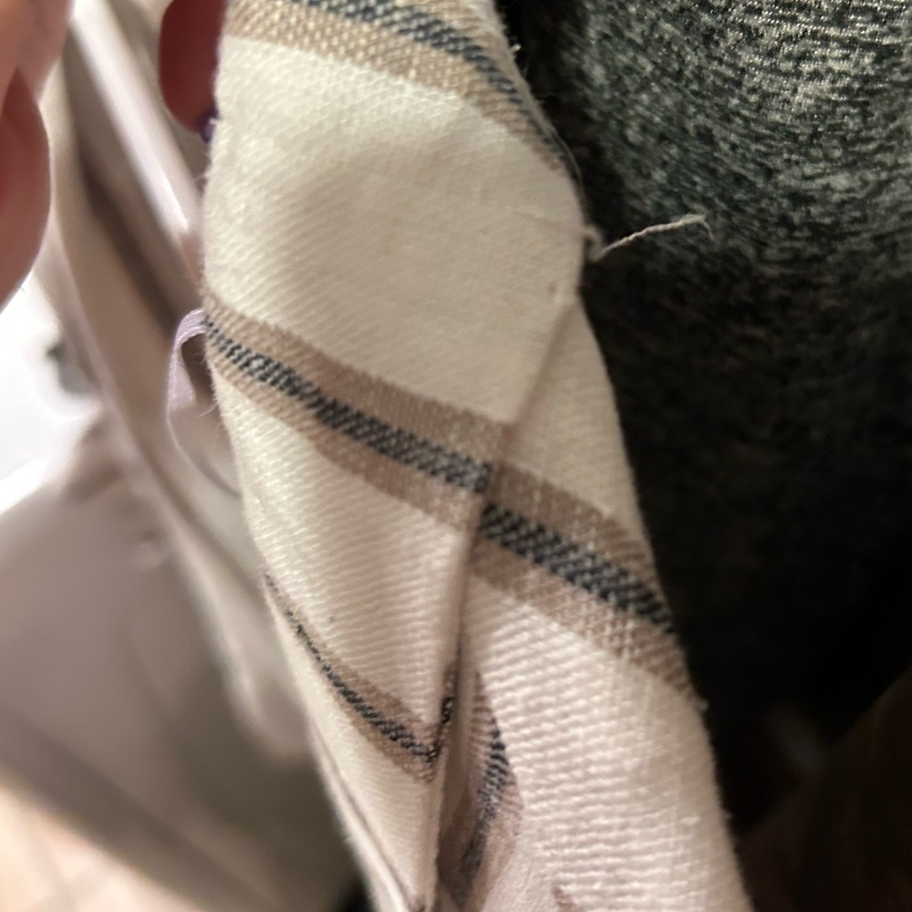 NWT Love Tree linen striped open front blazer - Picture 4 of 8